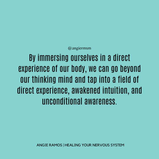 Somatic meditations - Angie ramos healing the nervous system